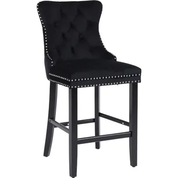 Barová židle Nábytek PEGAS s.r.o. Barová židle velvet černá H9-FXJG