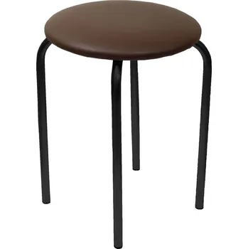 Taburet Nábytek PEGAS s.r.o. Stolička eko hnědá - černý rám Chico 2