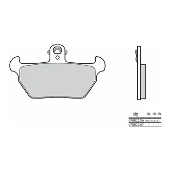 Brzdová destička BRZDOVÉ DESTIČKY BREMB 07BB22SA SINTER METAL