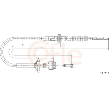 Spojkové lanko Tazne lanko, ovladani spojky, 18.6110