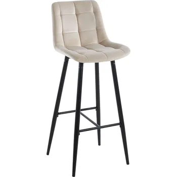 Barová židle Nábytek PEGAS s.r.o. Barová židle velvet béžová černý rám H2-FX