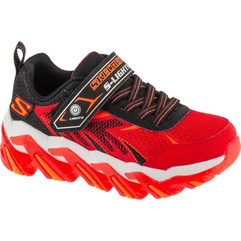Chlapecké tenisky Černo-červené dětské svítící tenisky Skechers Mega-Surge 2.0 400165L-RDBK Velikost: 27
