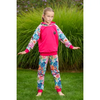 Tepláková souprava - Kytičky (kapuca) Velikost: 62