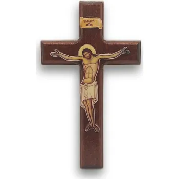 Obraz Dřevěný Kříž s Ukřižovaným Kristem: Symbol Víry a Umění