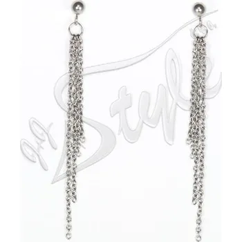 Náušnice Dlouhé řetízkové náušnice se čtyřmi řetízky - 8cm