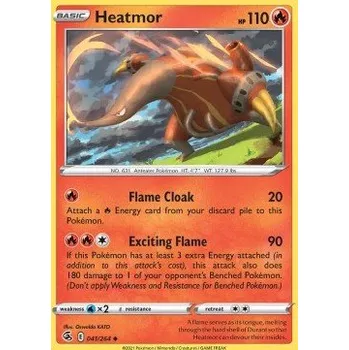Volný čas Pokémon FST 041/264 Heatmor - Fusion Strike Stav: Near Mint, Verze: NORMAL