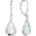 NUBIS® Stříbrné náušnice s opálem a zirkony - NB-3478-OP17