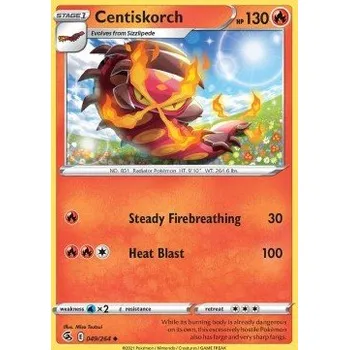 Volný čas Pokémon FST 049/264 Centiskorch - Fusion Strike Stav: Near Mint, Verze: NORMAL