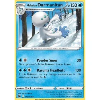 Volný čas Pokémon FST 072/264 Galarian Darmanitan - Fusion Strike Stav: Near Mint, Verze: NORMAL