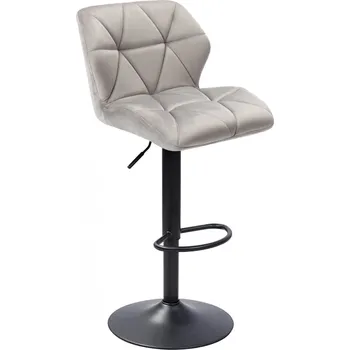 Barová židle Nábytek PEGAS s.r.o. Barová židle velvet šedá N-62P