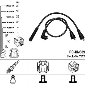 Zapalovací kabel Sada kabelů pro zapalování, 7375