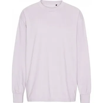 Pánská móda Tiger Cotton by Neutral Pánské oversize tričko z česané bavlny s dlouhými rukávy Barva: fialová liliová, Velikost: XS NET60050