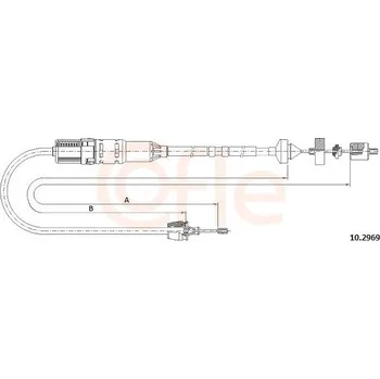 Spojkové lanko Tazne lanko, ovladani spojky, 10.2969