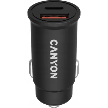 Automobilová CANYON C-20-03 PD 30W QC 3.0 18W USB-C USB-A černá