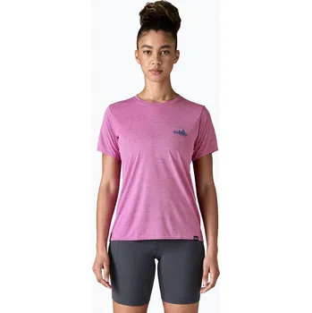 Dámské tričko Dámské tričko Patagonia Cap Cool Daily Graphic Shirt '73 skyline / brisk purple x-dye