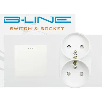 Elektrická zásuvka Bílá nástěnná Elektrická Zásuvka B-line