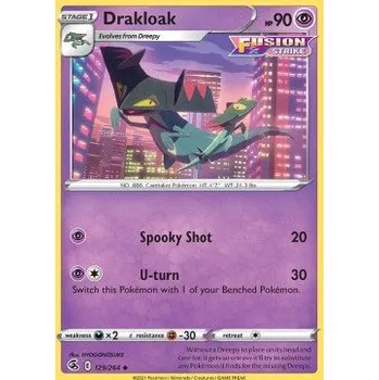 Volný čas Pokémon FST 129/264 Drakloak - Fusion Strike Stav: Near Mint, Verze: NORMAL