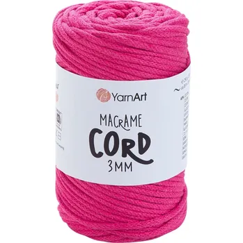 Galanterie Yarn Art Macrame Cord 3 mm 85 m 771 Bright Pink Šňůra