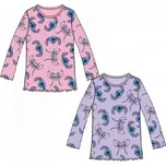DÍVČÍ TRIČKO S DLOUHÝM RUKÁVEM LILLO & STITCH Velikost: 92/98, Barva: Růžová
