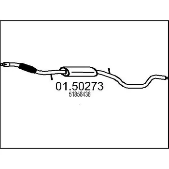 Tlumič výfuku Střední tlumič výfuku MTS 01.50273