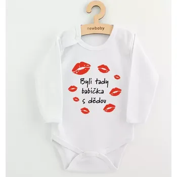 New Baby Body s potiskem Byli tady babička s dědou