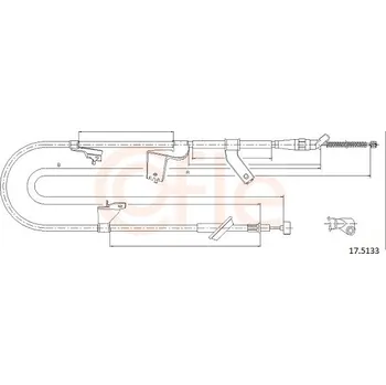 Lanko parkovací brzdy Tazne lanko, parkovaci brzda, 17.5133