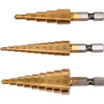 Vrták stupňovitý sada 3ks, YT-44731