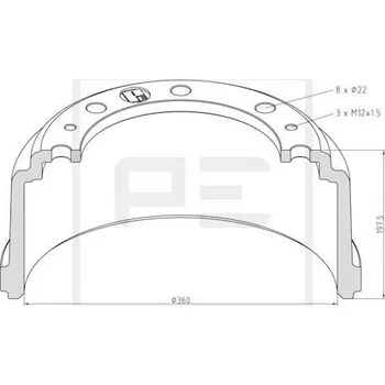Brzdový buben Brzdový buben, 036.417-00A
