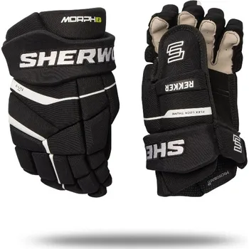 Hokejové rukavice Rukavice Sherwood Rekker Morph 2 JR, Junior, 11", černá-bílá Sherwood