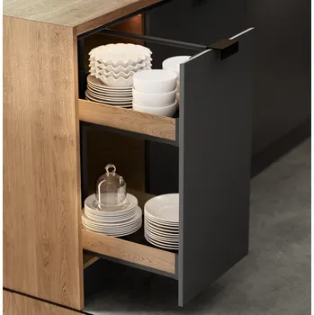 Odpadkový koš Cargo koš Elegance černý mat + dub