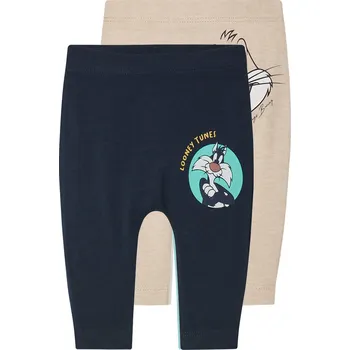 Dámské legíny Dětské legíny s BIO bavlnou, 2 kusy (béžová / navy modrá, 62/68)