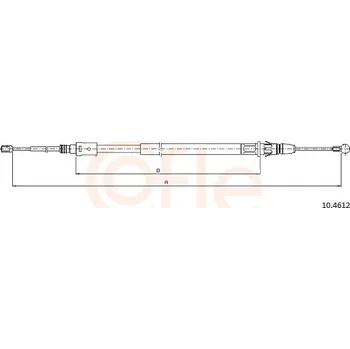 Lanko parkovací brzdy Tazne lanko, parkovaci brzda, 10.4612