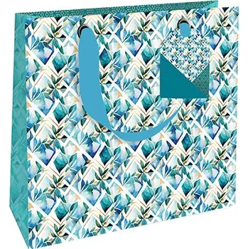 Dárková taška Nekupto Dárková taška malá luxusní Květinová abstrakce