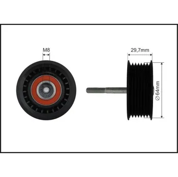 Vratna/vodici kladka, klinovy zebrovy remen, 500028