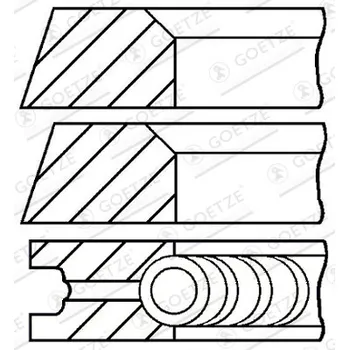 Píst motoru Sada pístních kroužků, 08-325300-00