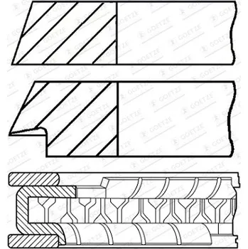 Píst motoru Sada pistnich krouzku, 08-102400-00