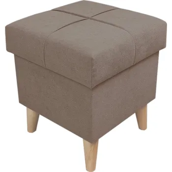 Taburet Well Done Čalouněný taburet s úložným prostorem Dream 1 barva čokoládově hnědá