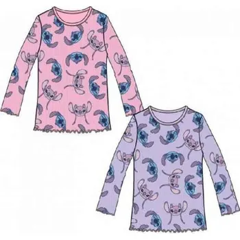 Dívčí tričko DISNEY Dívčí tričko s dlouhým rukávem LILLO & STITCH Fialková 110/116