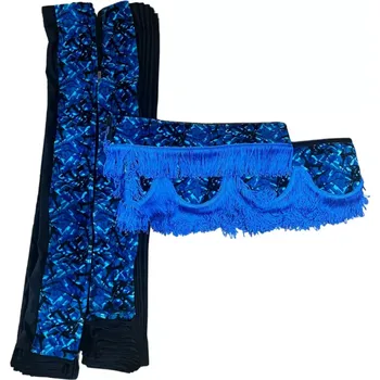 Ochranný autopotah Skládané záclonky 3v1 - univerzální - dánská plyš modrá