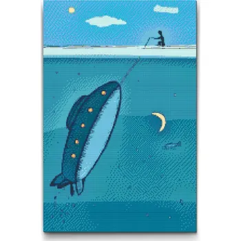 Diamantové malování Diamantové malování - Tajemství oceánu Velikost: 40x60cm, Rámování: Pouze srolované plátno, Diamanty: Kulaté