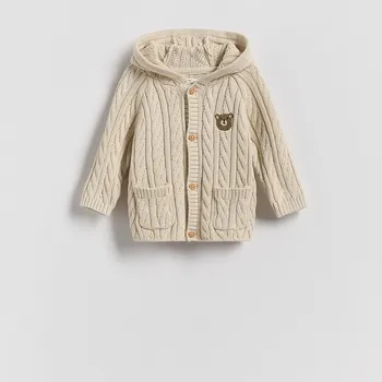 Reserved - Bavlněný svetr - krémová - 1695W-01X - 1695W-01X-62