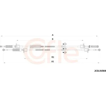 Tažné lanko, ruční převodovka, 2CB.IV004