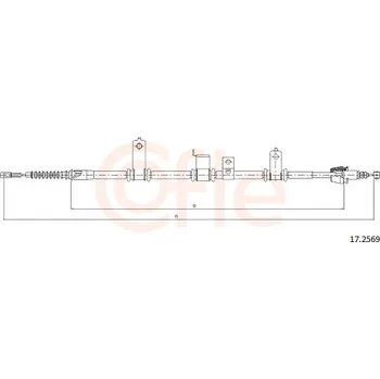 Lanko parkovací brzdy Tazne lanko, parkovaci brzda, 17.2569