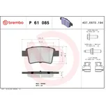 Sada brzdových destiček, kotoučová brzda, P 61 085