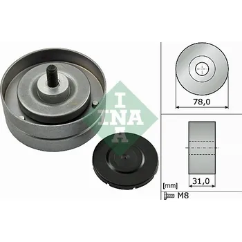 Vratna/vodici kladka, klinovy zebrovy remen, 532 0463 10