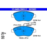 Sada brzdových destiček, kotoučová brzda, 13.0460-3983.2