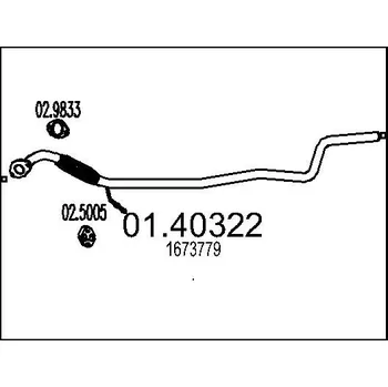 Výfuková trubka Výfuková trubka, 01.40322