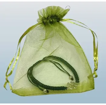 Náramek Provázkový náramek se čtyřlístkem – talisman štěstí