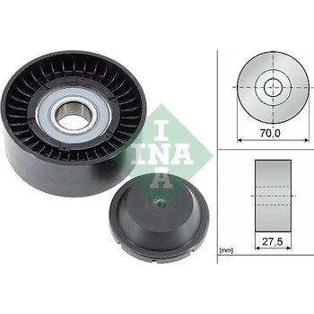 Vratna/vodici kladka, klinovy zebrovy remen, 532 0610 10