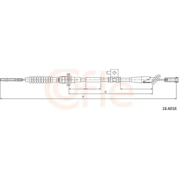 Spojkové lanko Tazne lanko, ovladani spojky, 18.6018